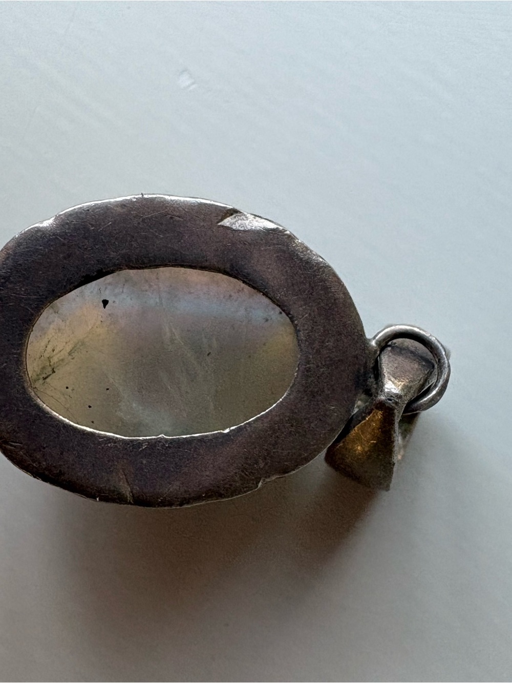 Vintage Artisan Handmade Moonstone Silver Pendant Sterling Silver - Picture 4 of 6